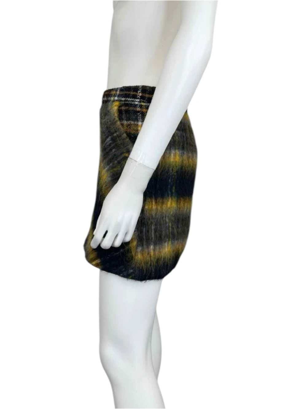 Urban Outfitters NWT Plaid Wool Blend Mini Skirt Size M - Picture 4 of 8